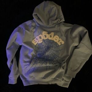 sp5der hoodie blue og web spider size large